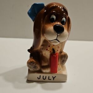 NORCREAST VINTAGE DOG OF THE MONTH "JULY" MADE IN JAPAN. A646 3 1/2"